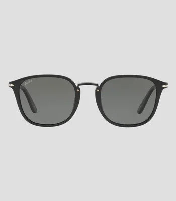Lentes de sol redondos negros Hombre