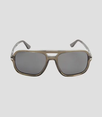 Lentes de sol aviador grises Hombre