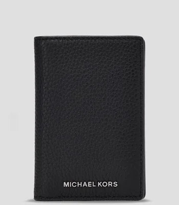 Cartera bifold en piel Hudson granulado sólido Hombre