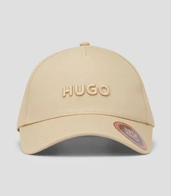 Gorra de sarga de algodón con logo Hombre