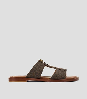 Sandalias planas monogram Mujer