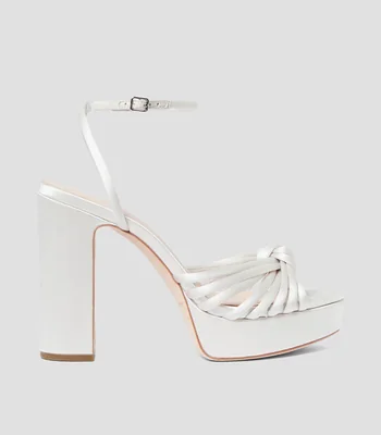 Sandalias tacón alto ancho lisas Mujer