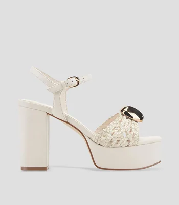 Sandalias con tacón alto cuadrado y plataforma Cabell Mujer