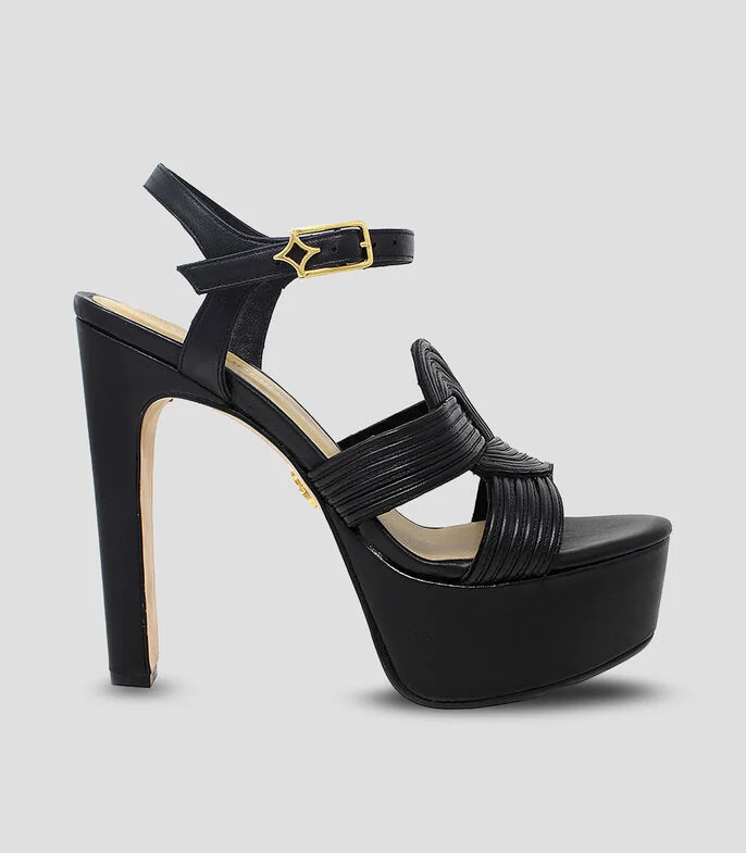 Sandalias con tacón delgado Mujer
