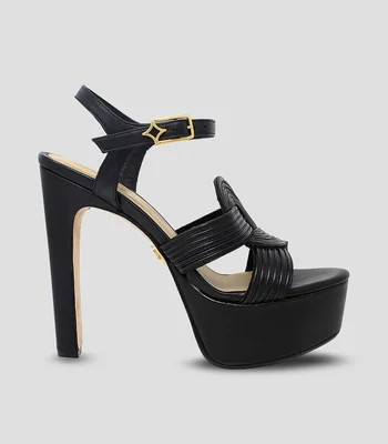 Sandalias con tacón delgado Mujer