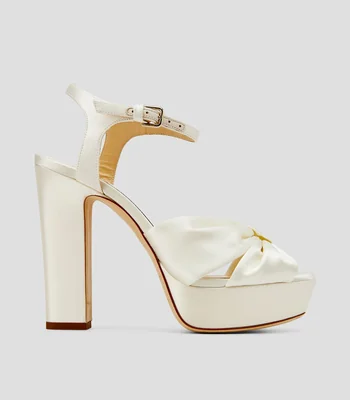 Sandalias con tacón alto cuadrado Mujer