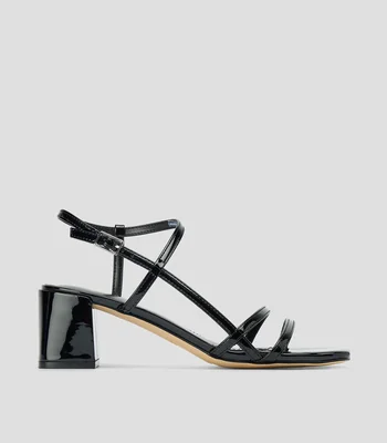 Sandalias con tacón medio cuadrado Mujer