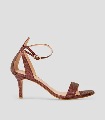 Sandalias con tacón medio delgado Ginebra Mujer