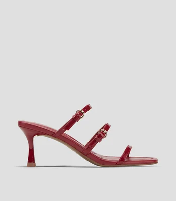 Sandalias con tacón medio de aguja Mujer