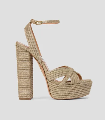 Sandalias con tacon alto de media luna con plataforma Sundance Mujer