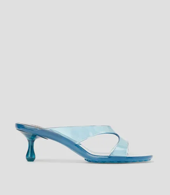 Sandalias con tacón bajo redondo Mujer