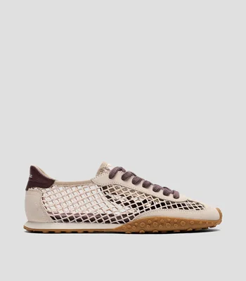 Tenis casuales Bridge Fishnet en piel Blancos Mujer