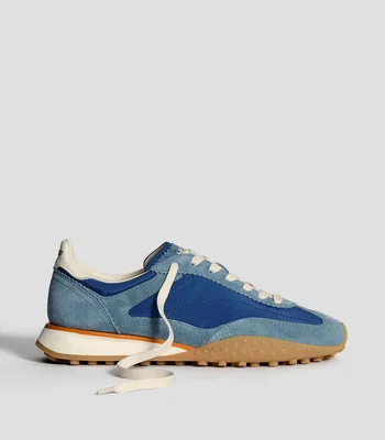 Tenis casuales en piel y textil Mujer