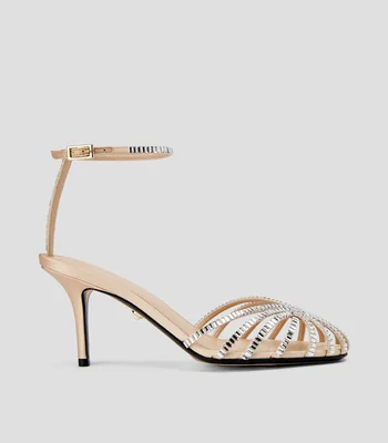 Zapatillas con tacón medio de aguja Mujer