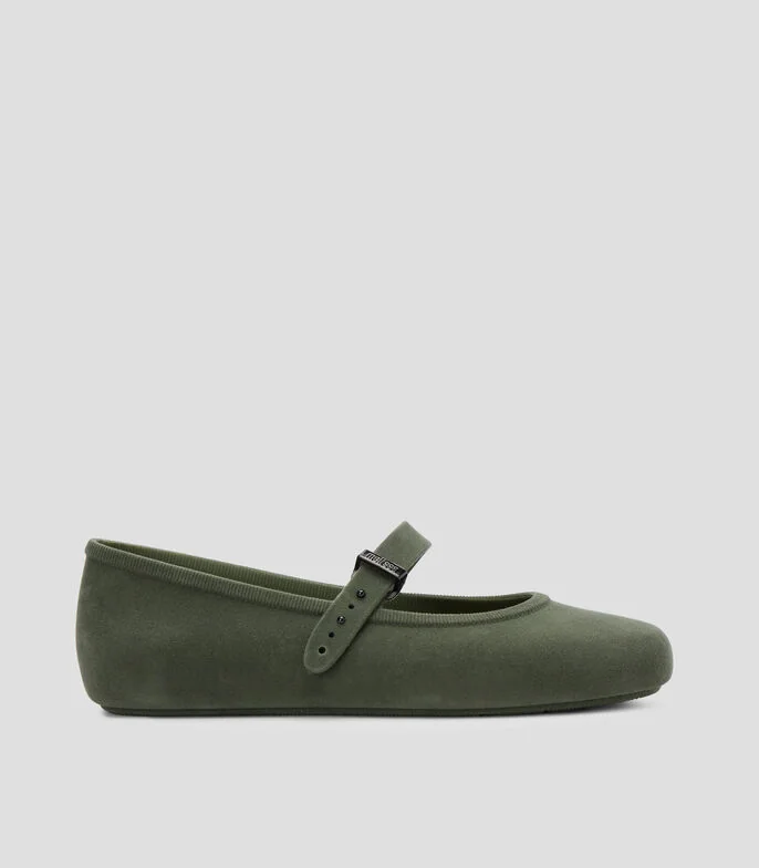 Flats Velvet con hebilla Mujer