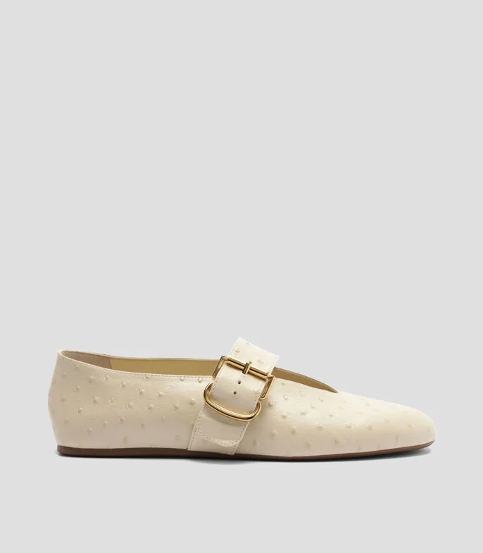 Flats en piel Mujer