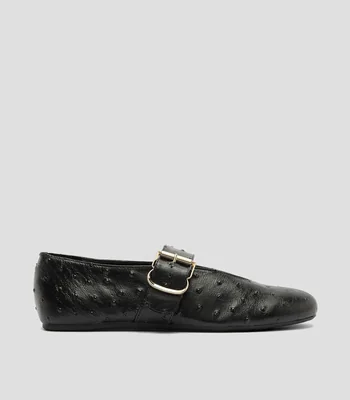 Flats en piel Mujer