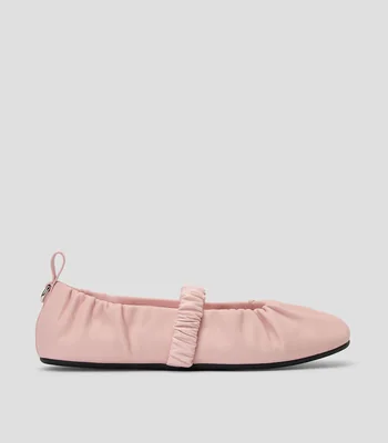 Flats en cuero liso Mujer