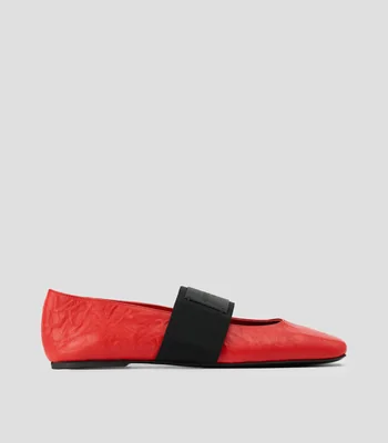 Flats en piel Mujer
