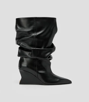 Botas con tacón medio de cuña Mujer