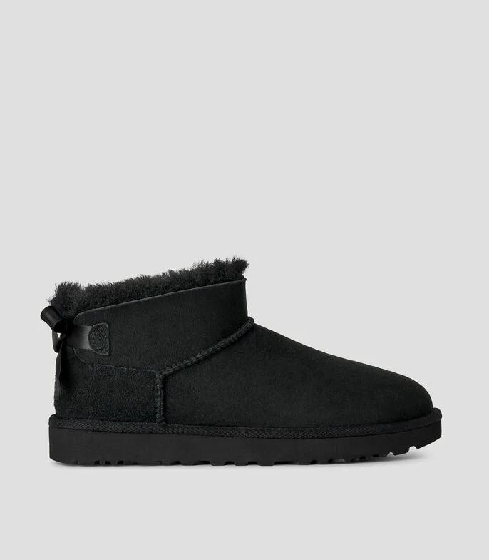 Botines Ultra Mini Bailey Bow en gamuza Mujer
