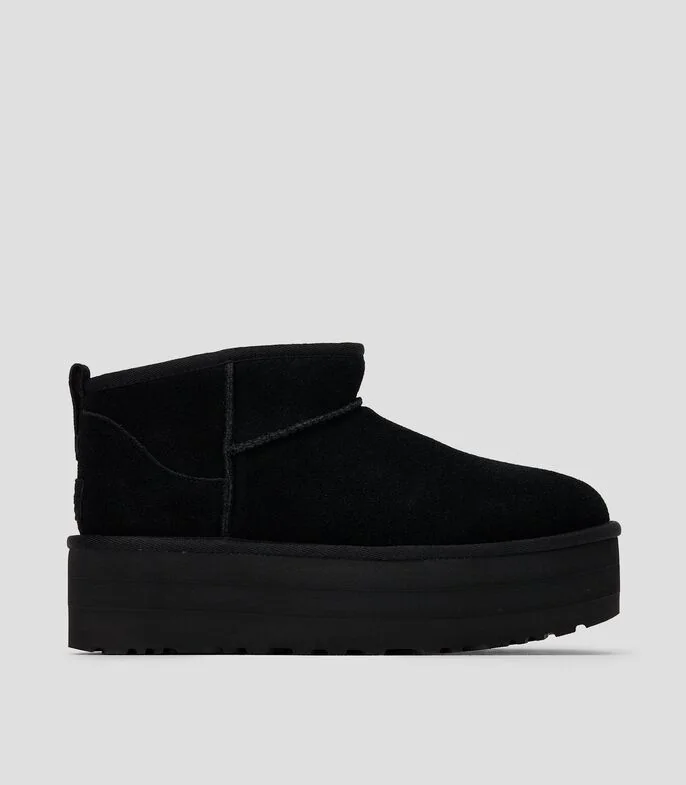 Botines ultra mini Classic Novelty en ante con plataforma Mujer