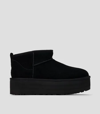 Botines ultra mini Classic Novelty en ante con plataforma Mujer