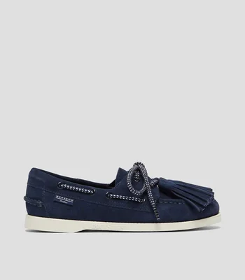 Mocasines en piel con cordón Mujer