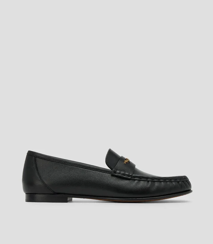 Mocasines Loafers en piel con cinta Mujer