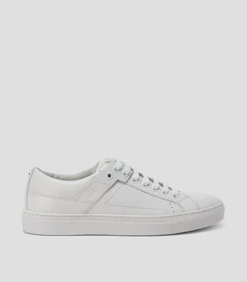 Tenis casuales blancos de piel de napa con suela de goma inspiradas en las de tenis Hombre