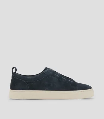 Tenis casuales en piel gamuza Performance Hombre