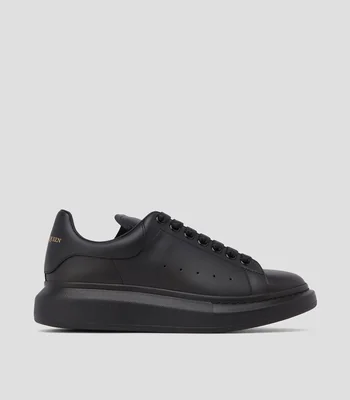 Tenis de piel con logotipo en talon Hombre