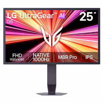 UltraGear G5 de 25 pulgadas, el primer Monitor Gaming FHD del mundo con frecuencia nativa de 1000 Hz 25G590B-B