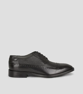 Zapatos De Vestir Oxford negros en piel Hombre