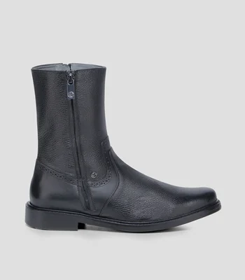 Botas De Vestir piel Tacón Media Luna Hombre