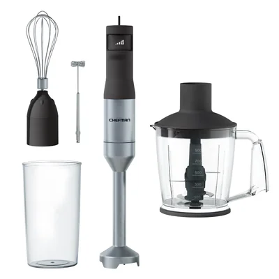 Set 4 en 1 Batidora de Inmersión Procesador y Accesorios Multifunción Chefman
