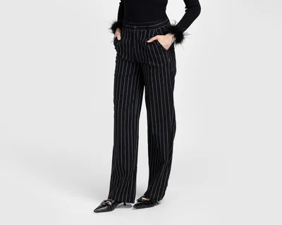 Pantalón Tipo Lino Raya Dipolomática Sahara para Mujer