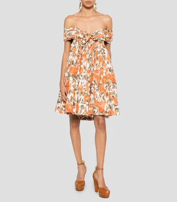 Vestido corto estampado Mujer
