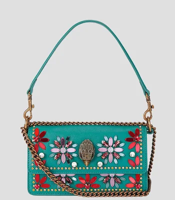 Bolsa shoulder lisa con detalle texturizado Mujer