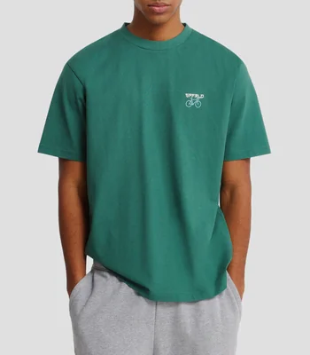 Playera cuello redondo manga corta con estampado Hombre