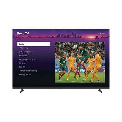 SmartTV QLED 32 Pulgadas / Resolución 1366 × 768 / 3 Puertos HDMI / WiFi Integrado / Smart TV ROKU / VESA 100 × 100 mm