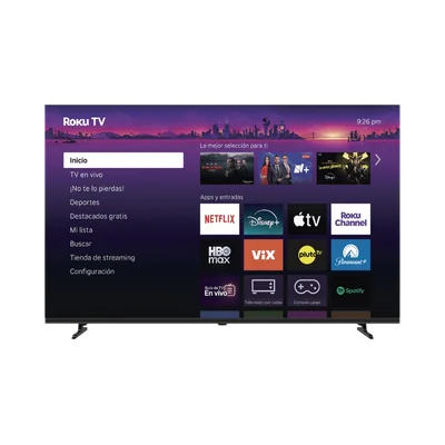 SmartTV QLED 4K UHD 58 Pulgadas / Resolución 3840 × 2160 / Tecnología QLED / 1GB DDR4 RAM / 512MB ROM / 3 Puertos HDMI / WiFi 2T2R / ROKU / Audio 8W+8W / VESA 200×200 mm
