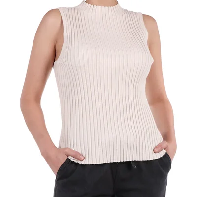 Top Acanalado Cuello Alto Arqueology para Mujer