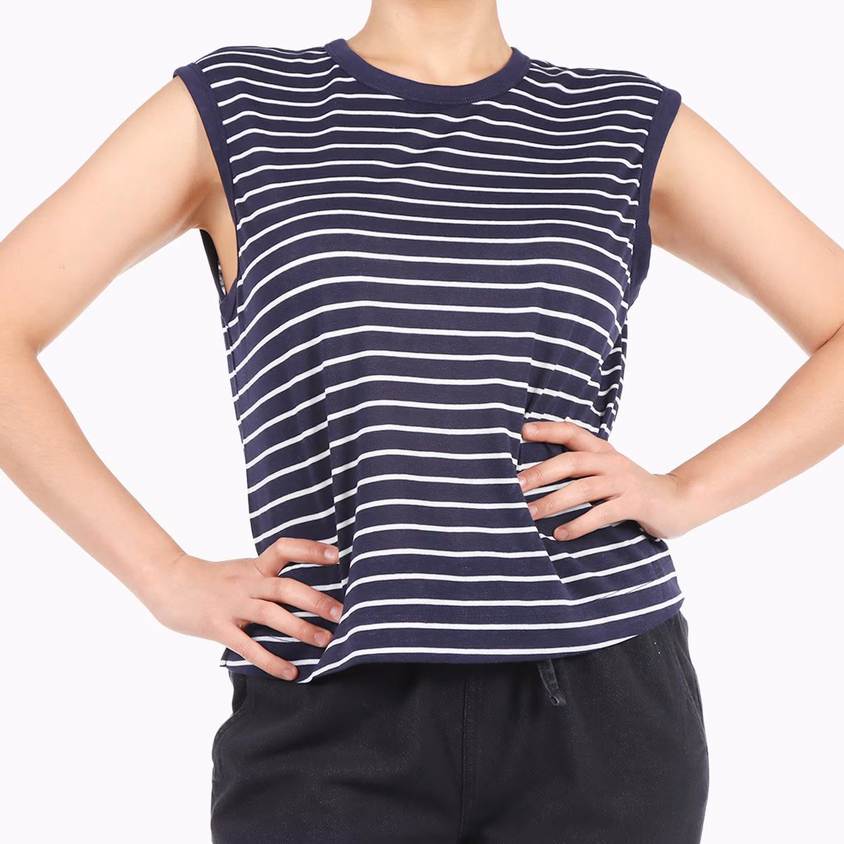 Playera de Rayas Sin Mangas Arqueology para Mujer