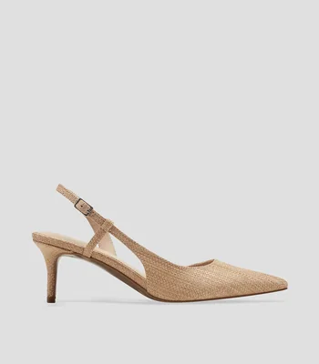 Zapatillas slingback Caya con tacón medio de aguja Mujer