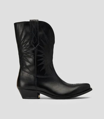 Botas vaqueras Wish Star Low en piel vacuna Hombre