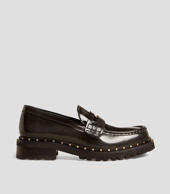 Mocasines en piel Hombre