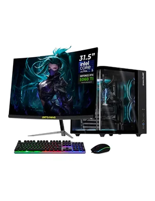 Computadora gamer DXT Gaming DXTU516GB55060TIMTPB 31.5 pulgadas Full HD Intel core ultra 5 NVIDIA GeForce RTX 5060 Ti 16 GB RAM 1 TB