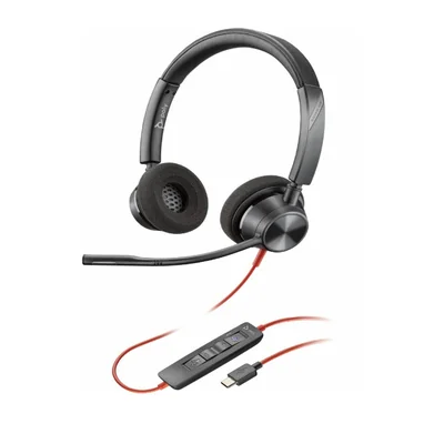 Poly Audífonos Blackwire 3320 Microsoft Teams, Alámbrico, USB-C, Negro.