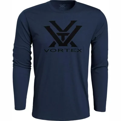 Camisa de Manga Larga Vortex Core Logo Azul Marino 3X-Large